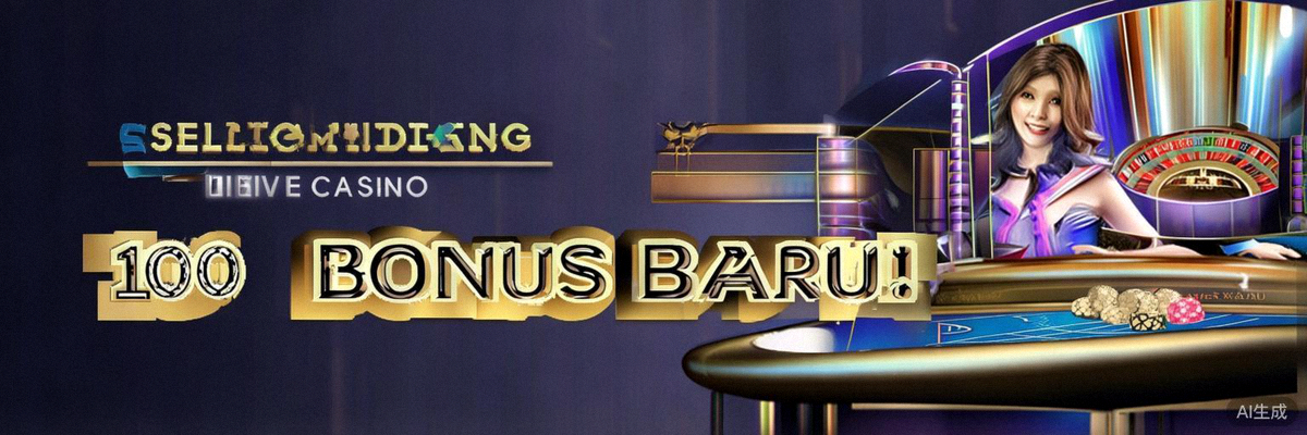 Banner promosi M88 Asia Live Casino dengan bonus selamat datang 100% untuk member baru