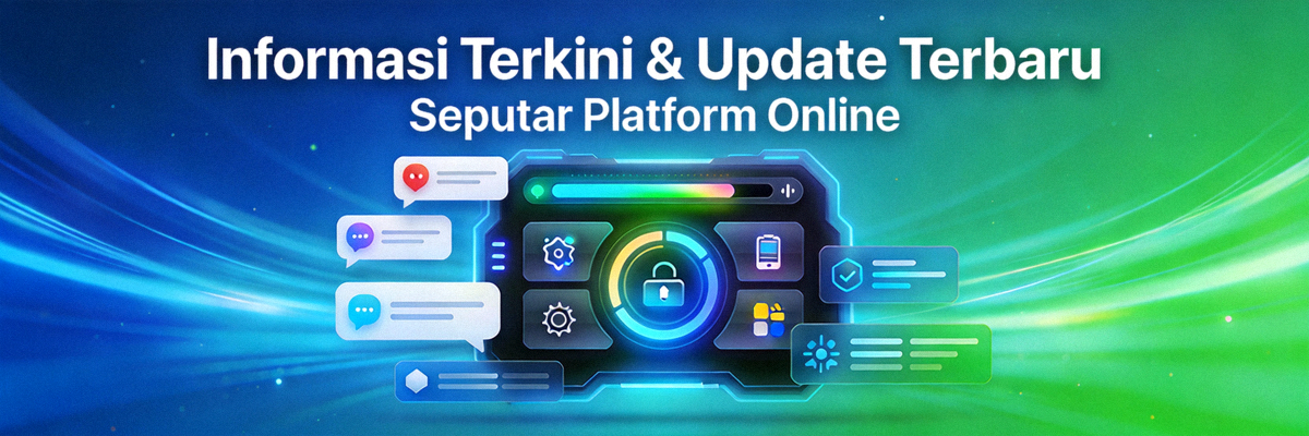 Banner informasi terkini dan update terbaru seputar platform online